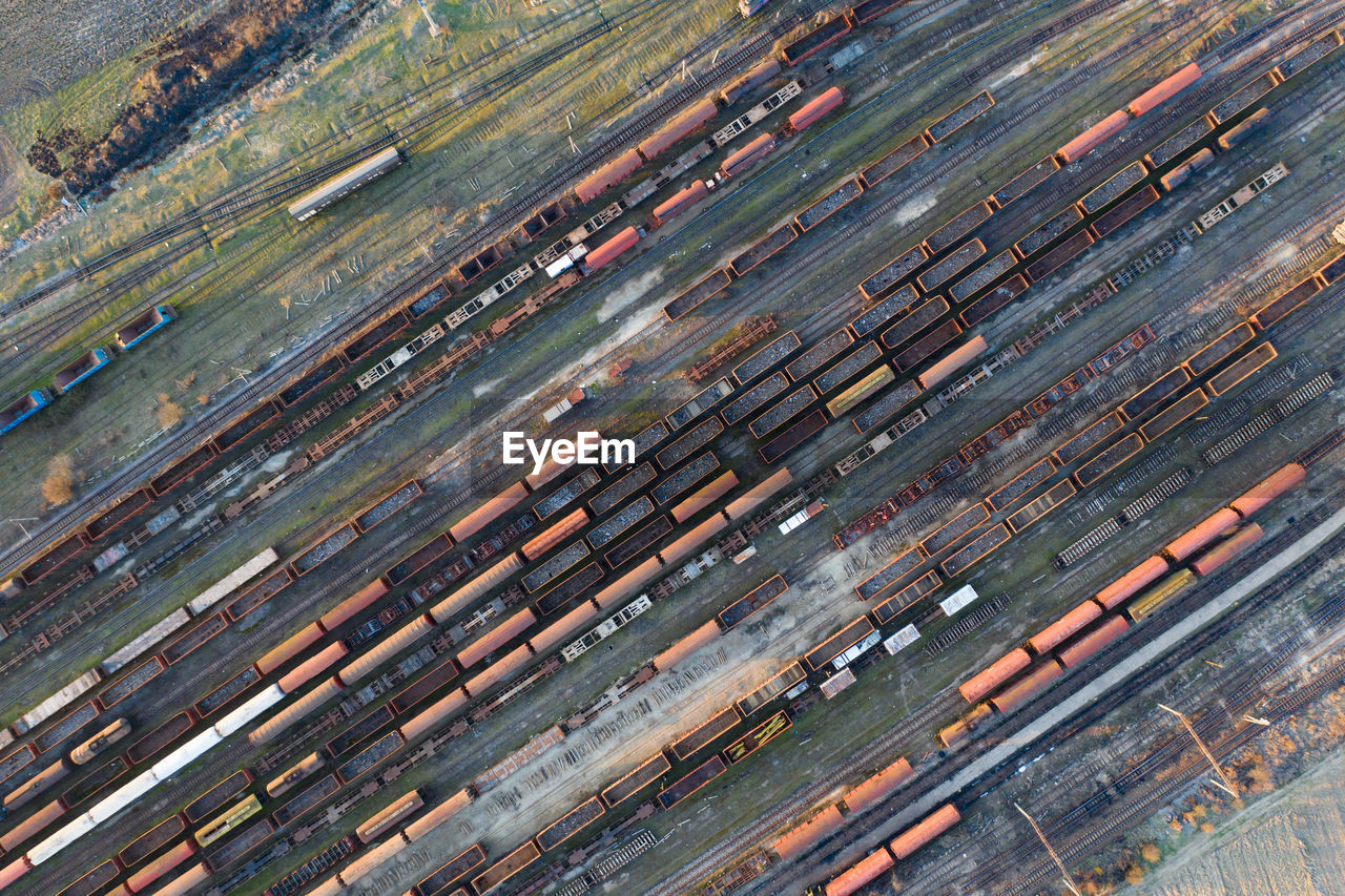 Aerial view of shunting yard