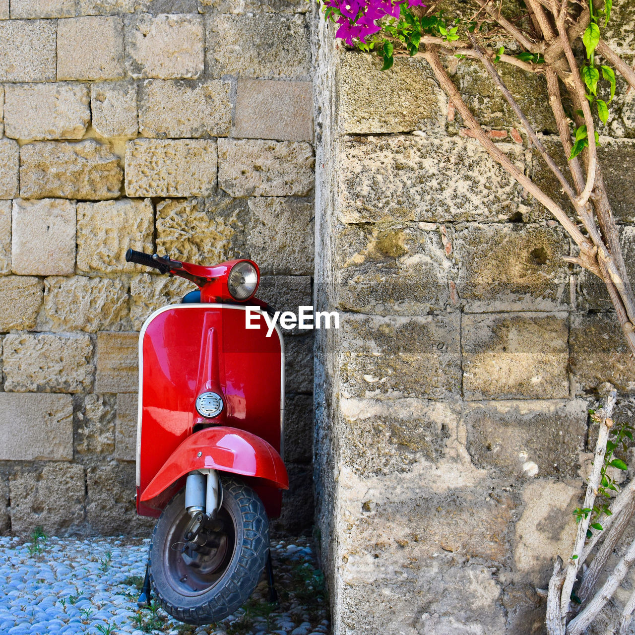 RED PIPE AGAINST WALL