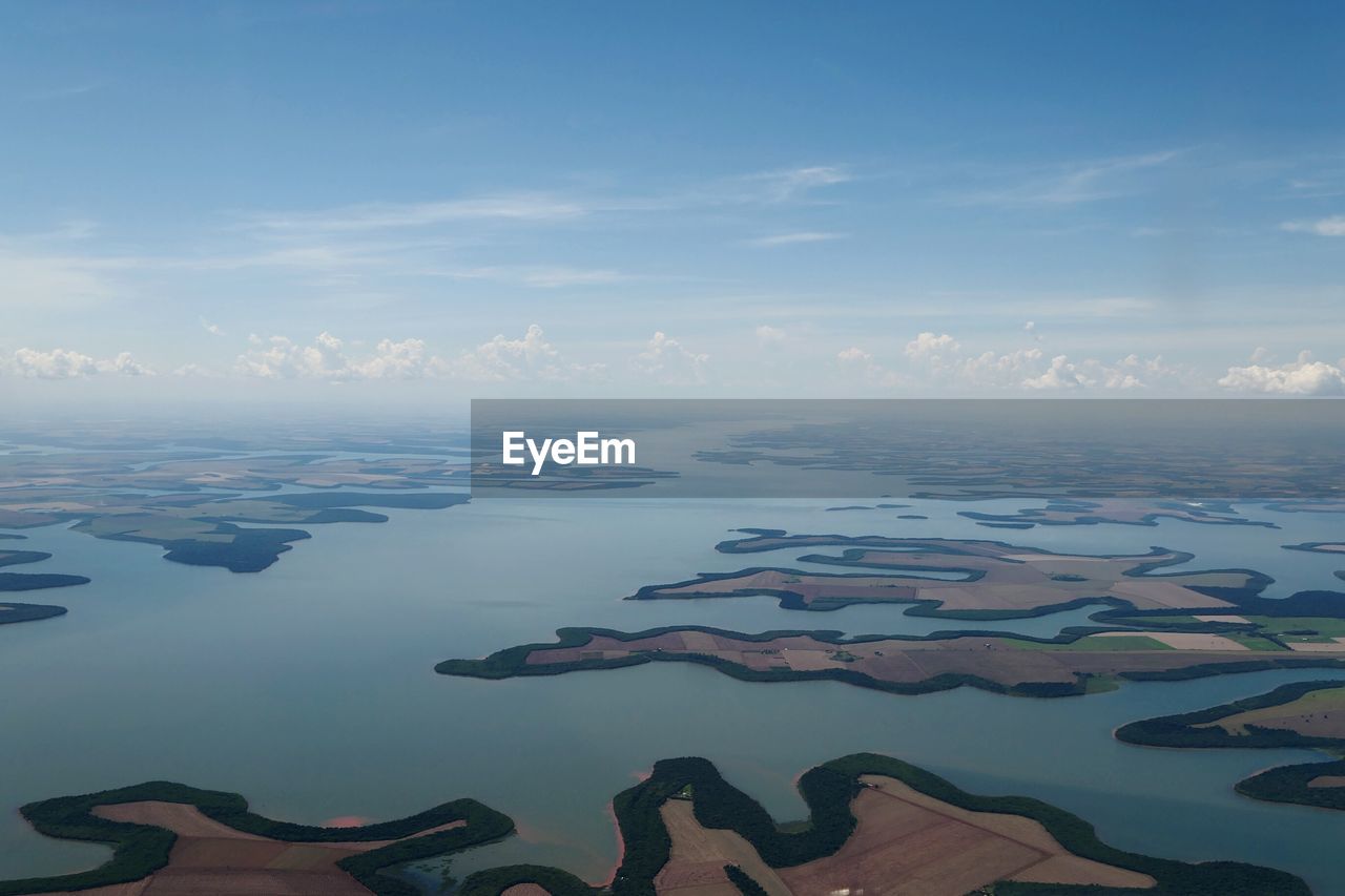 Aerial view of south america