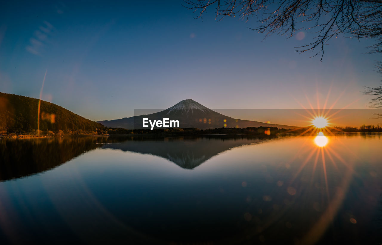 LAKE AGAINST SKY DURING SUNSET