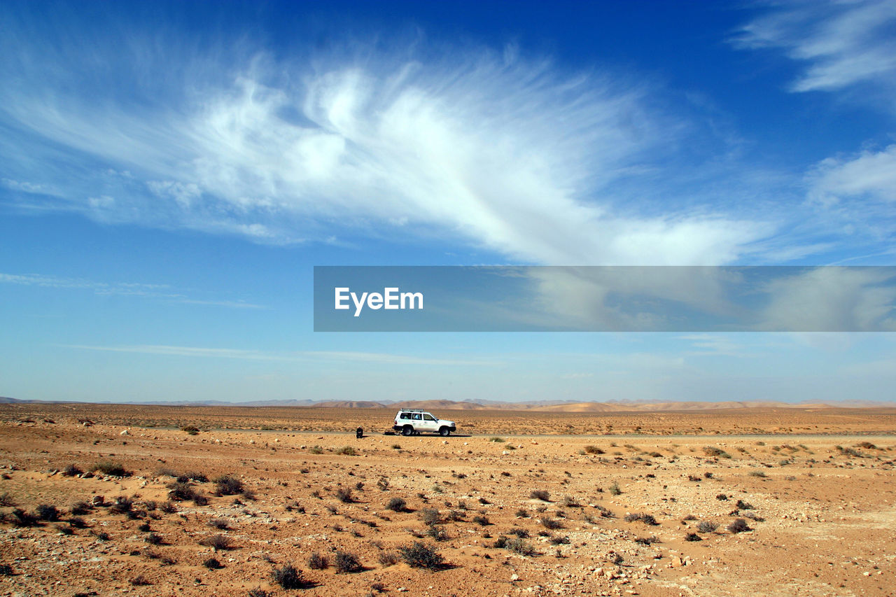 Scenic view of desert against sky