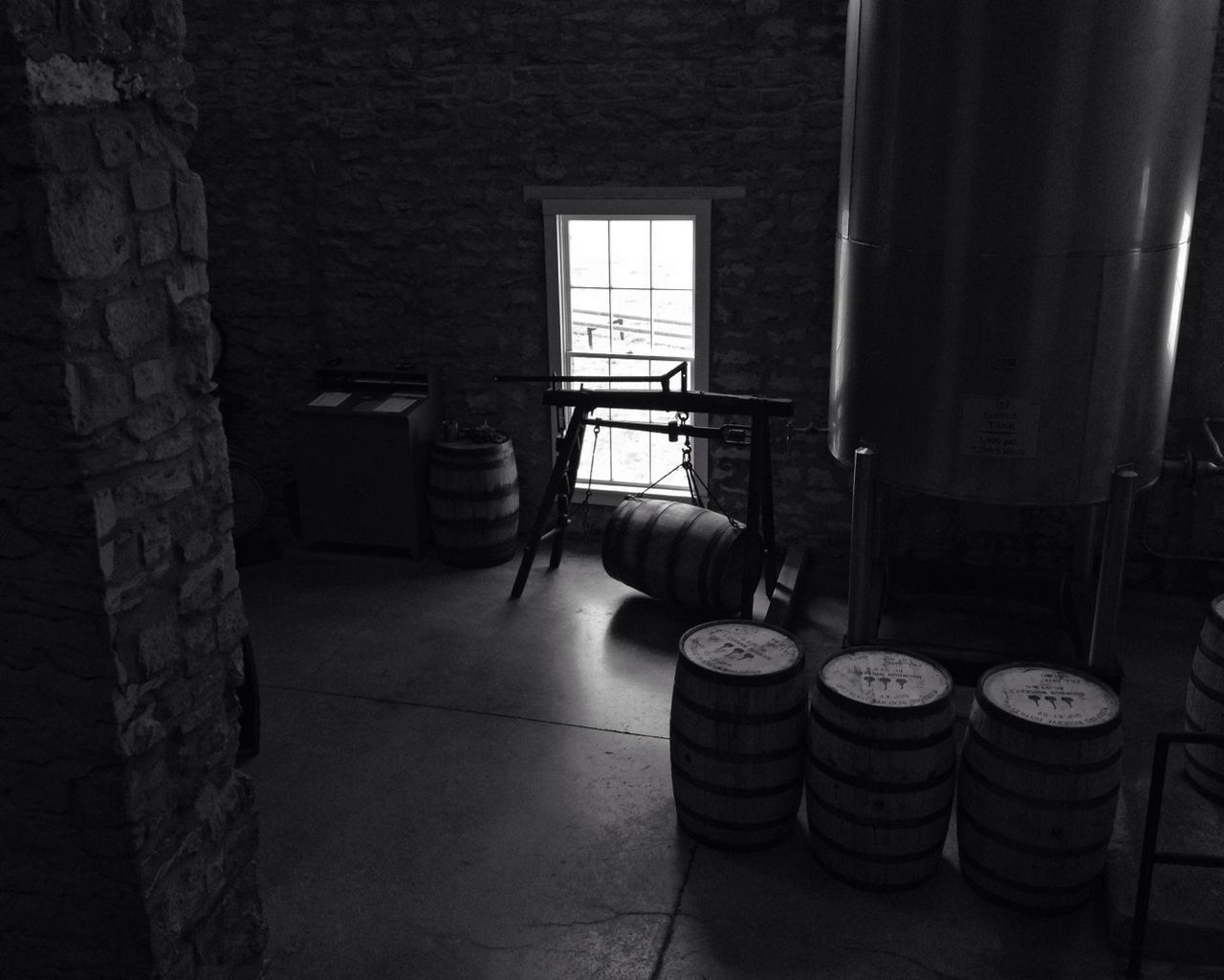 Barrels in warehouse
