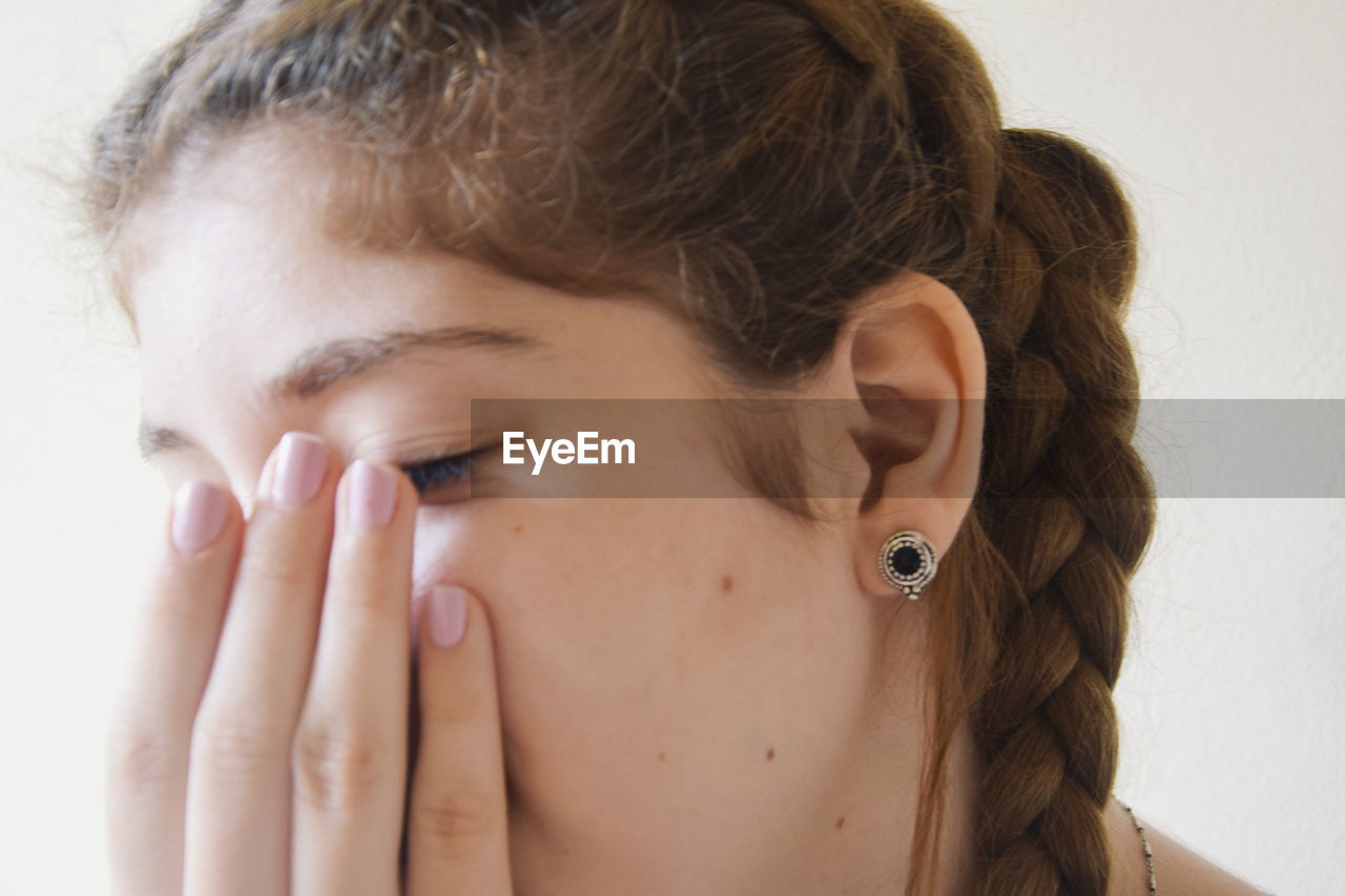 Close-up of teenage girl