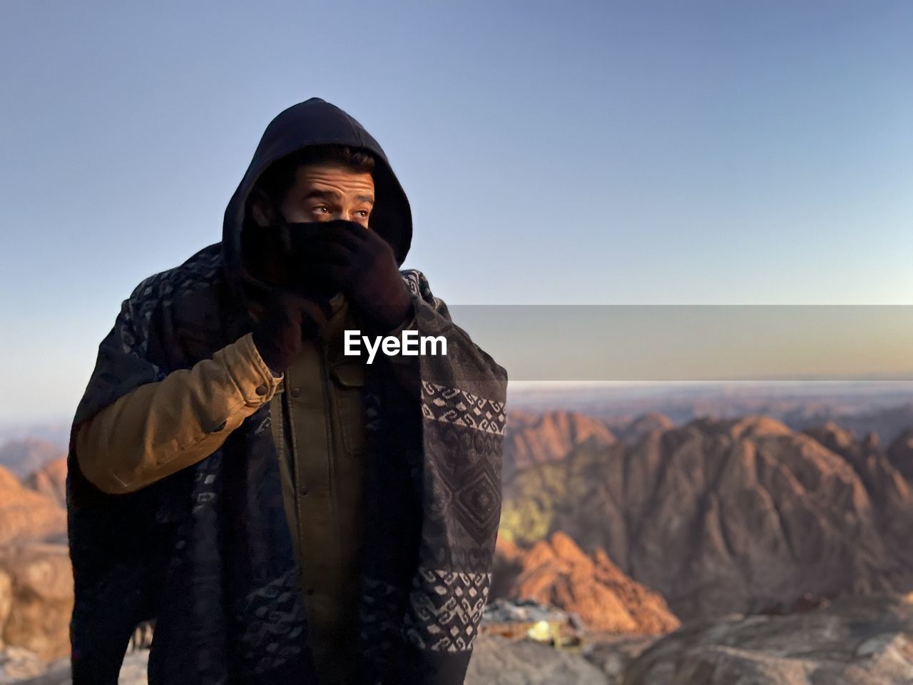 Man standing against clear sky