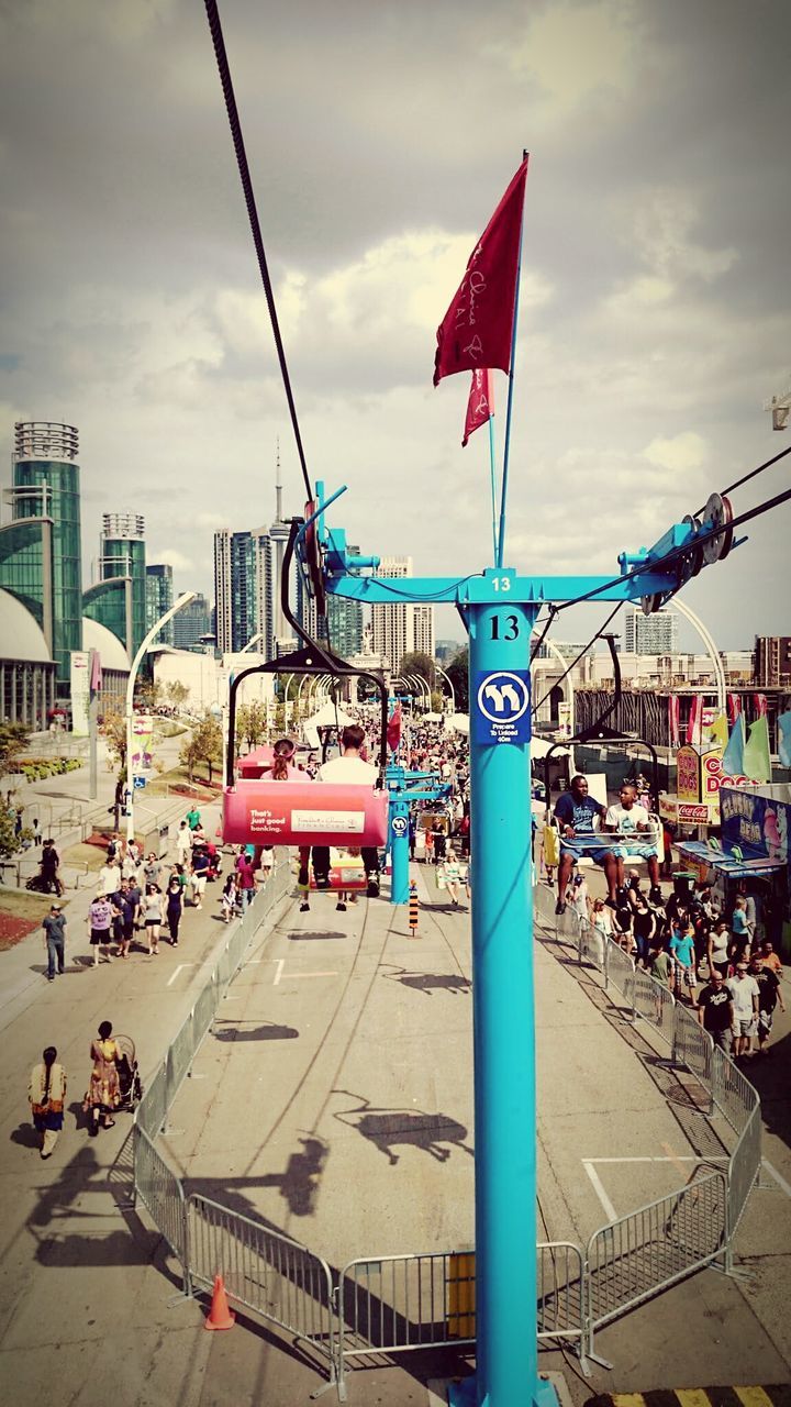 Ski lift at canadian national exhibition in city