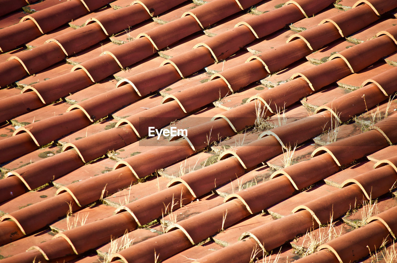 Full frame shot of roof tiles