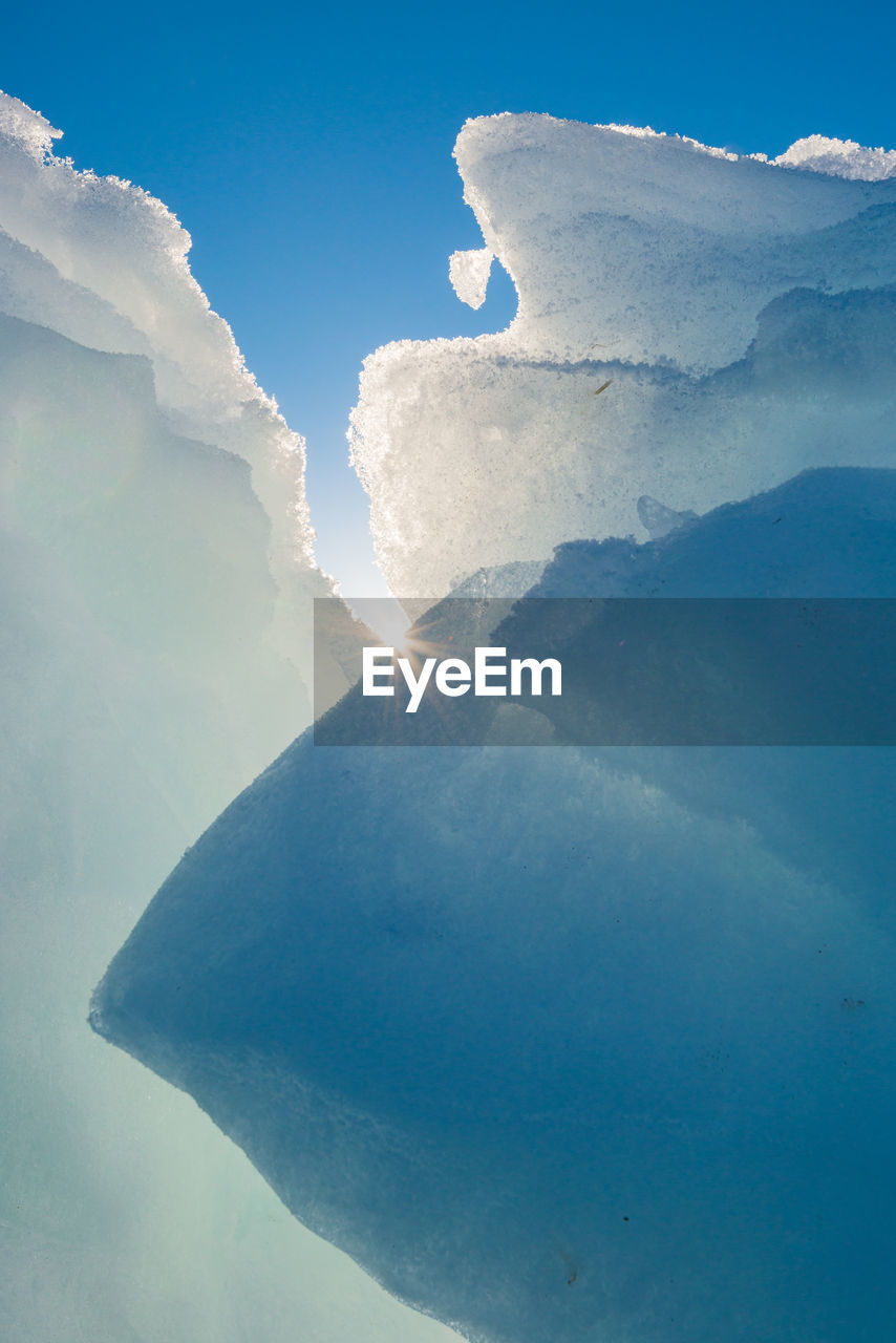 Ice bergs formations in greenland