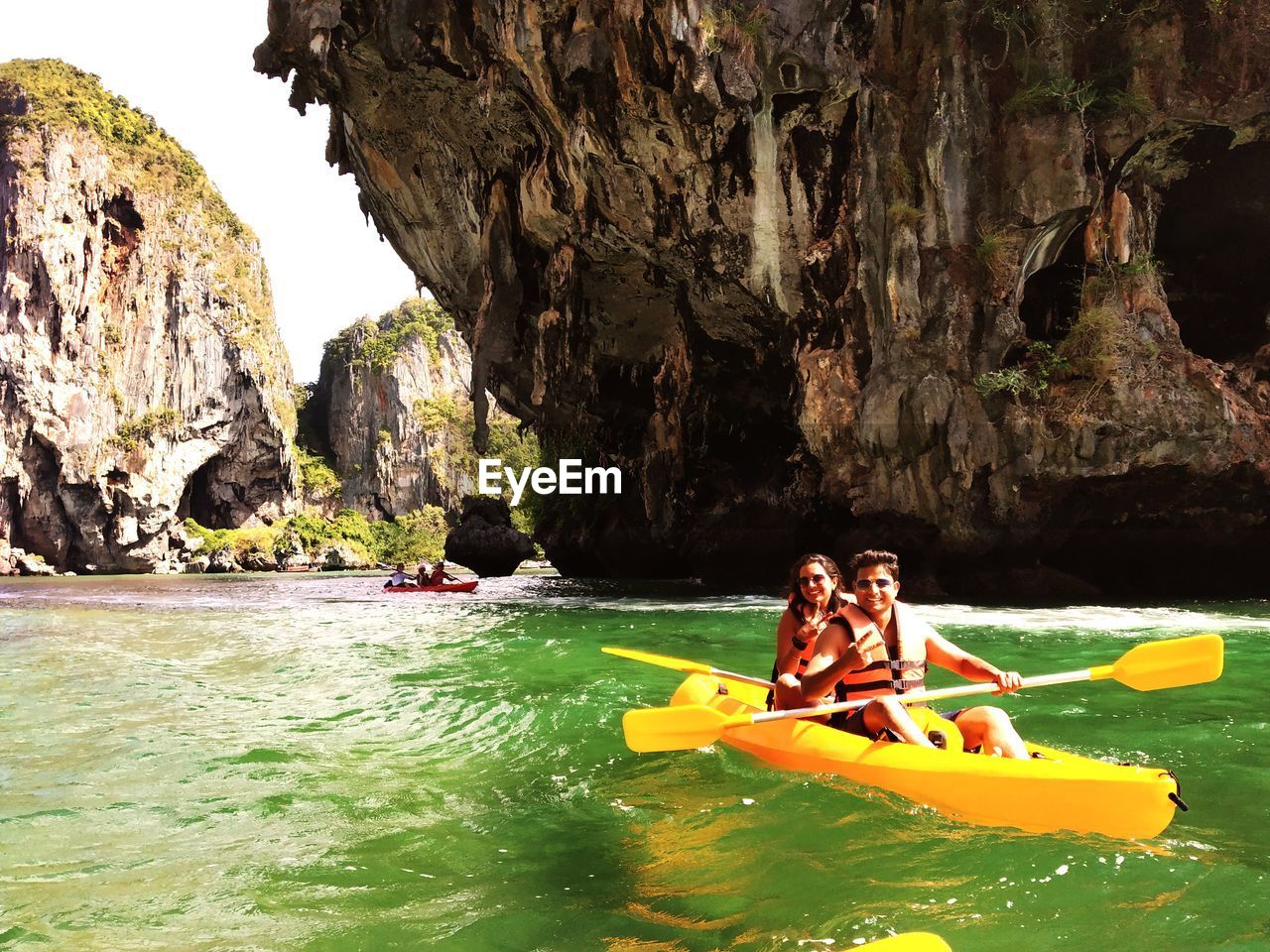 Paradise is anywhere with a kayak