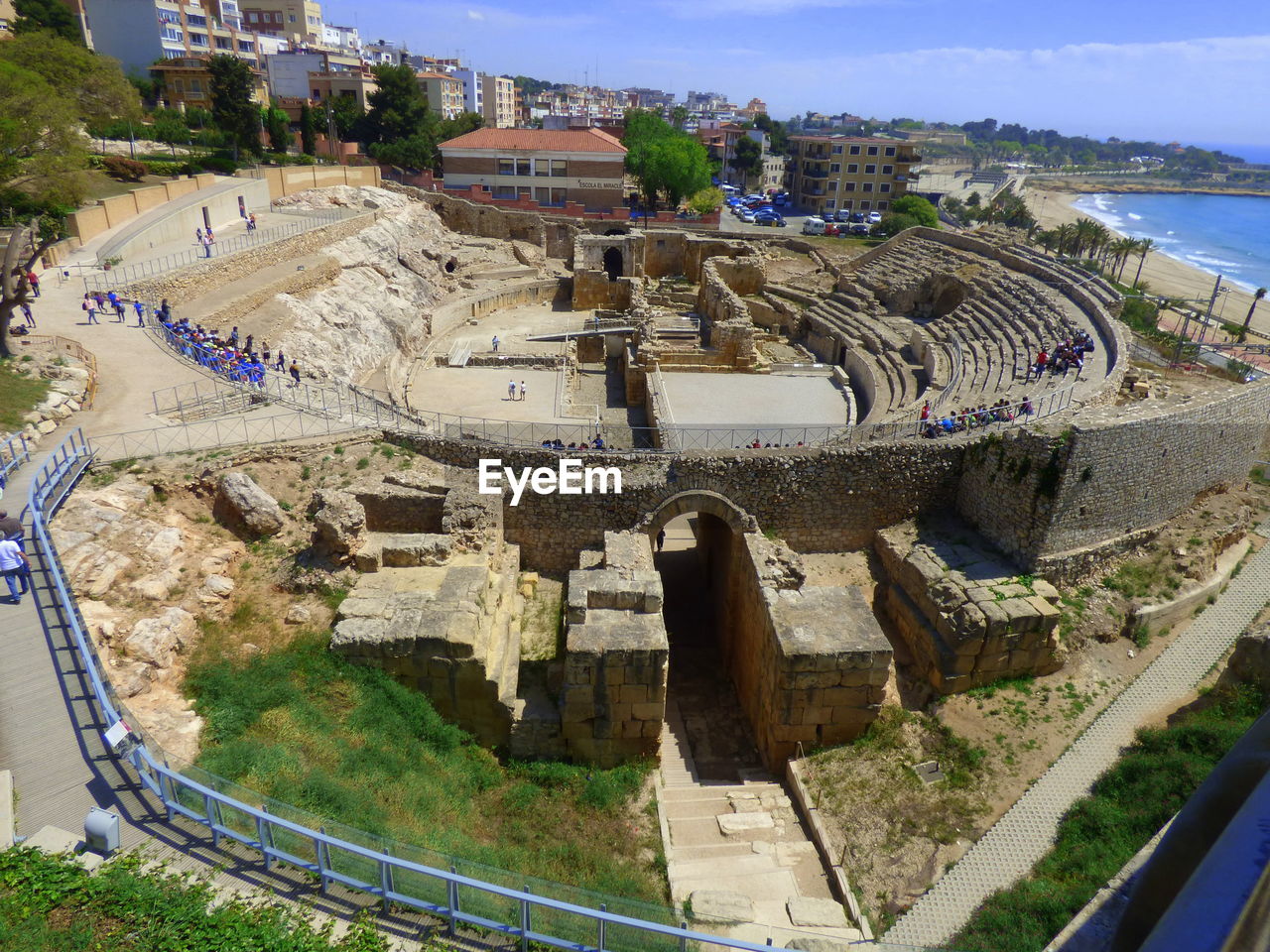 HIGH ANGLE VIEW OF OLD RUINED BUILDING