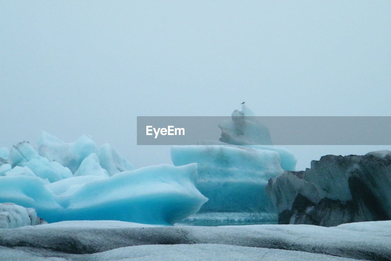 SCENIC VIEW OF ICE AGAINST SKY