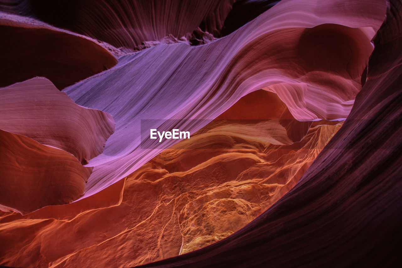 Full frame shot of rock formation in canyon