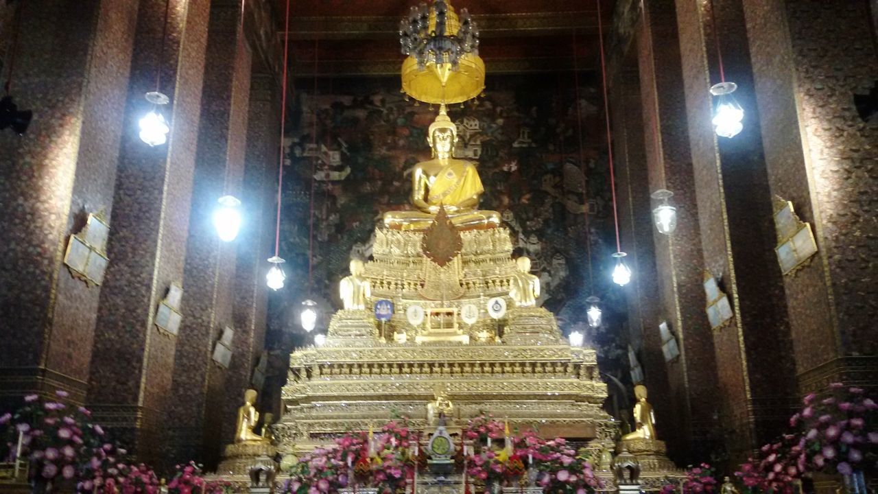 VIEW OF ILLUMINATED TEMPLE