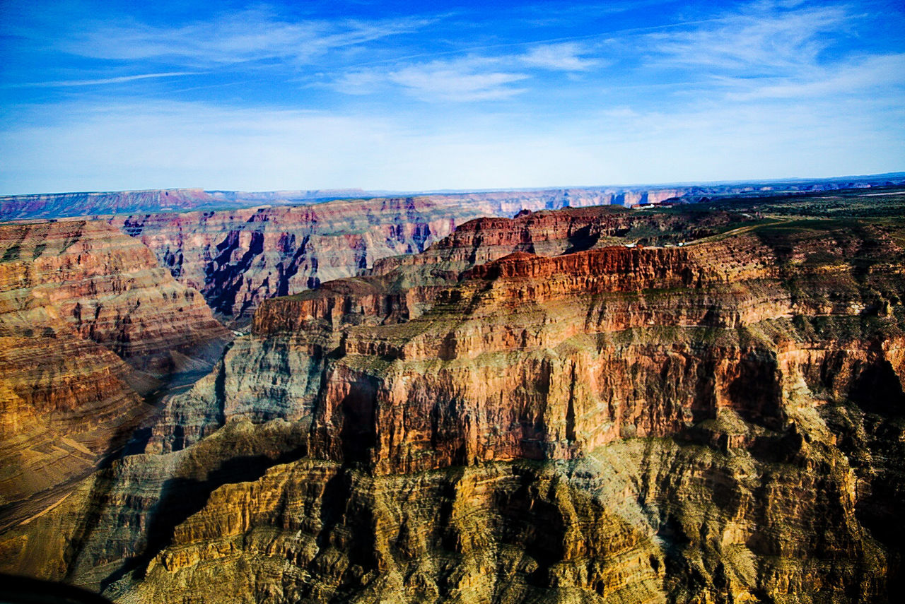 Scenic view of rocky mountains against sky at grand canyon national park