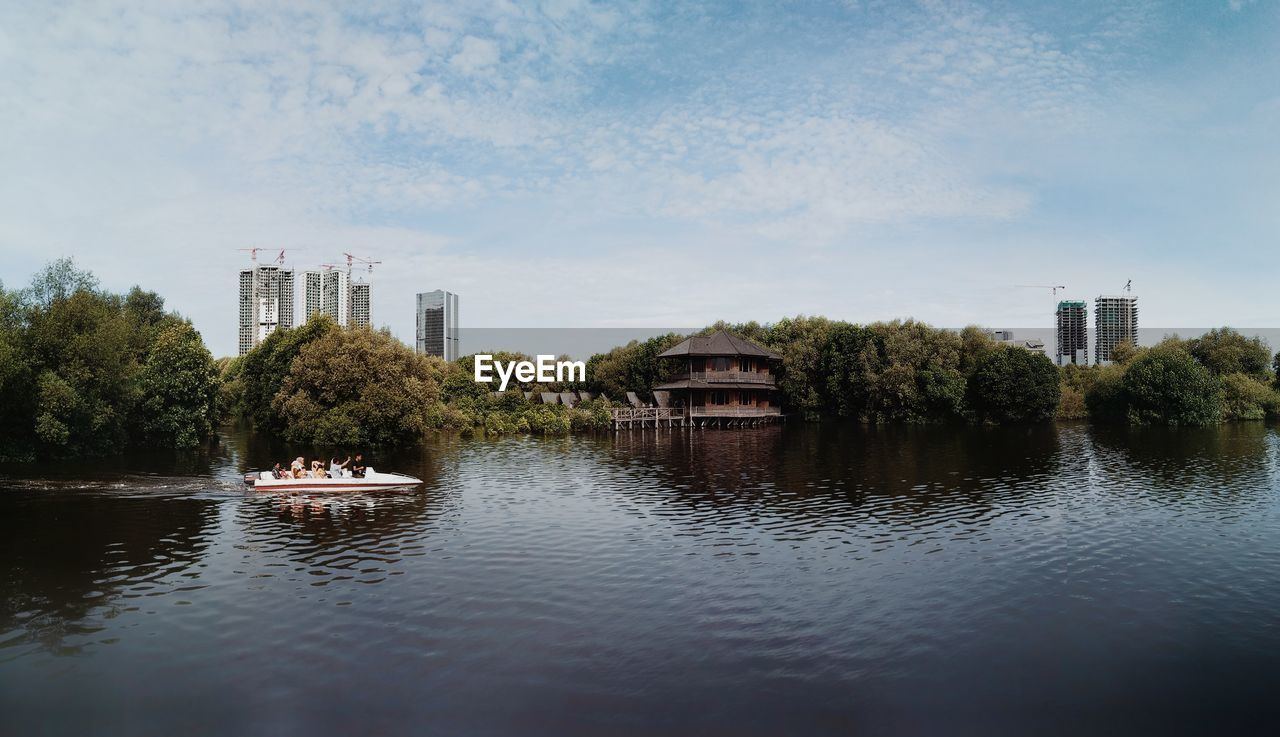 Scenic view of river against sky