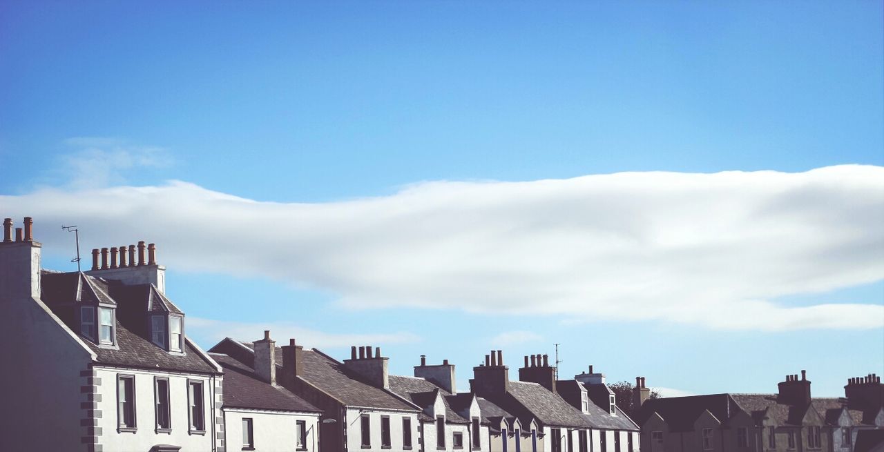 High section of built structures against the sky