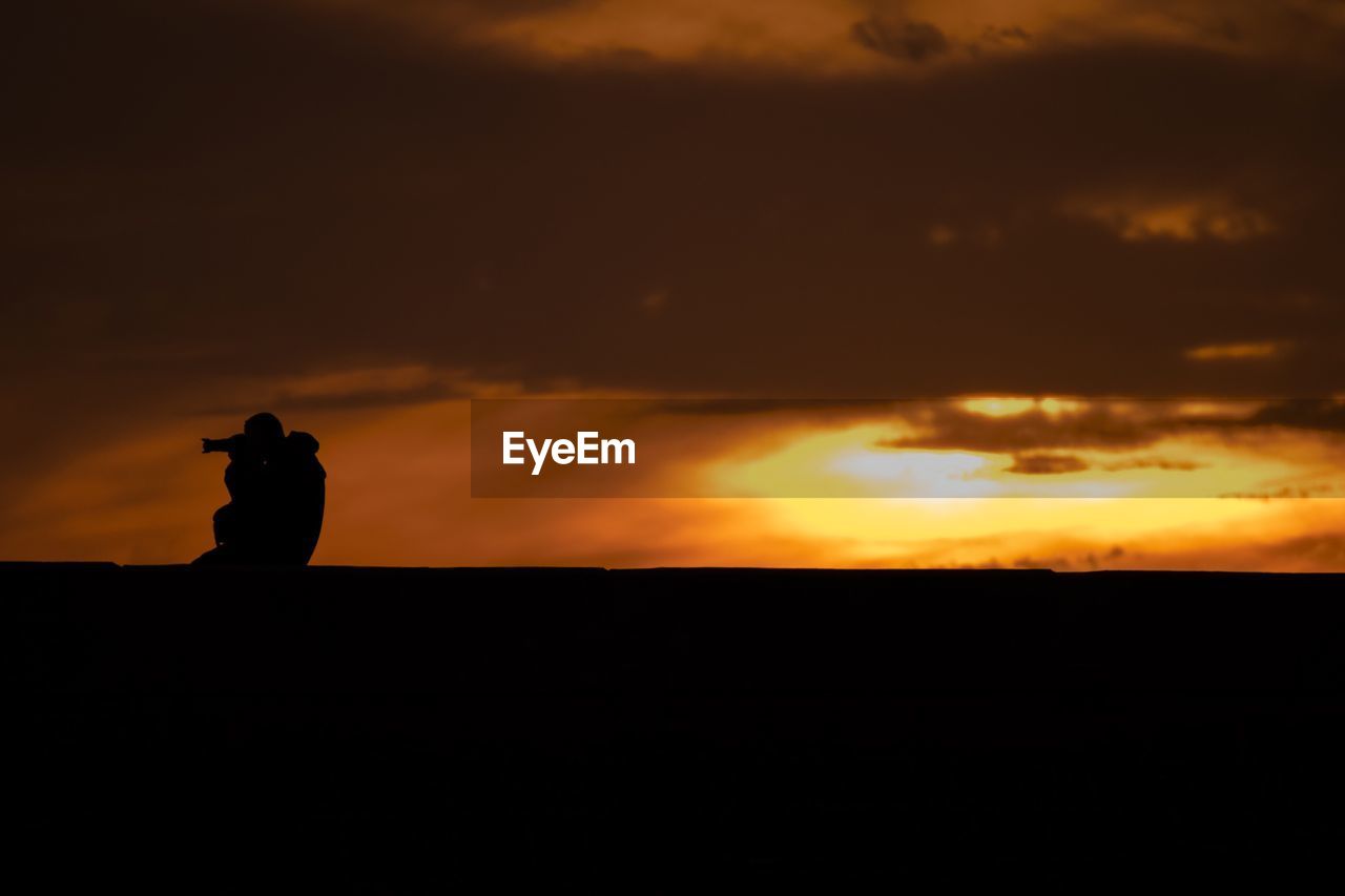 SILHOUETTE OF TREES AT SUNSET