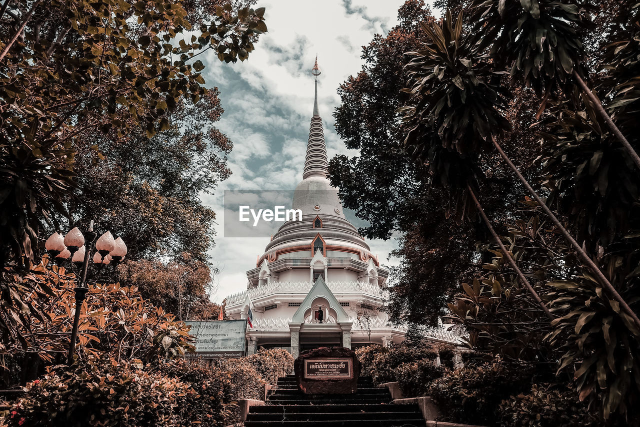 Low angle view of buildings against sky