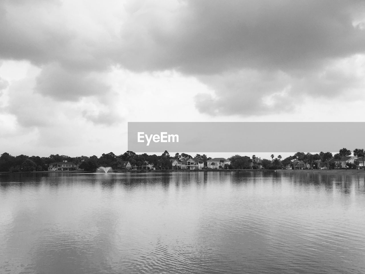 Clouds over lake