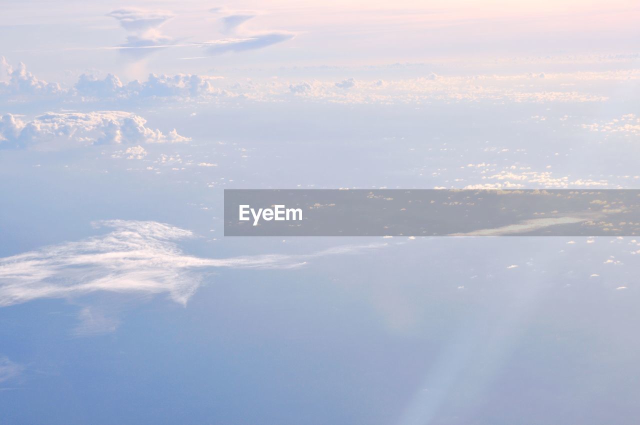 Aerial view of clouds over sea