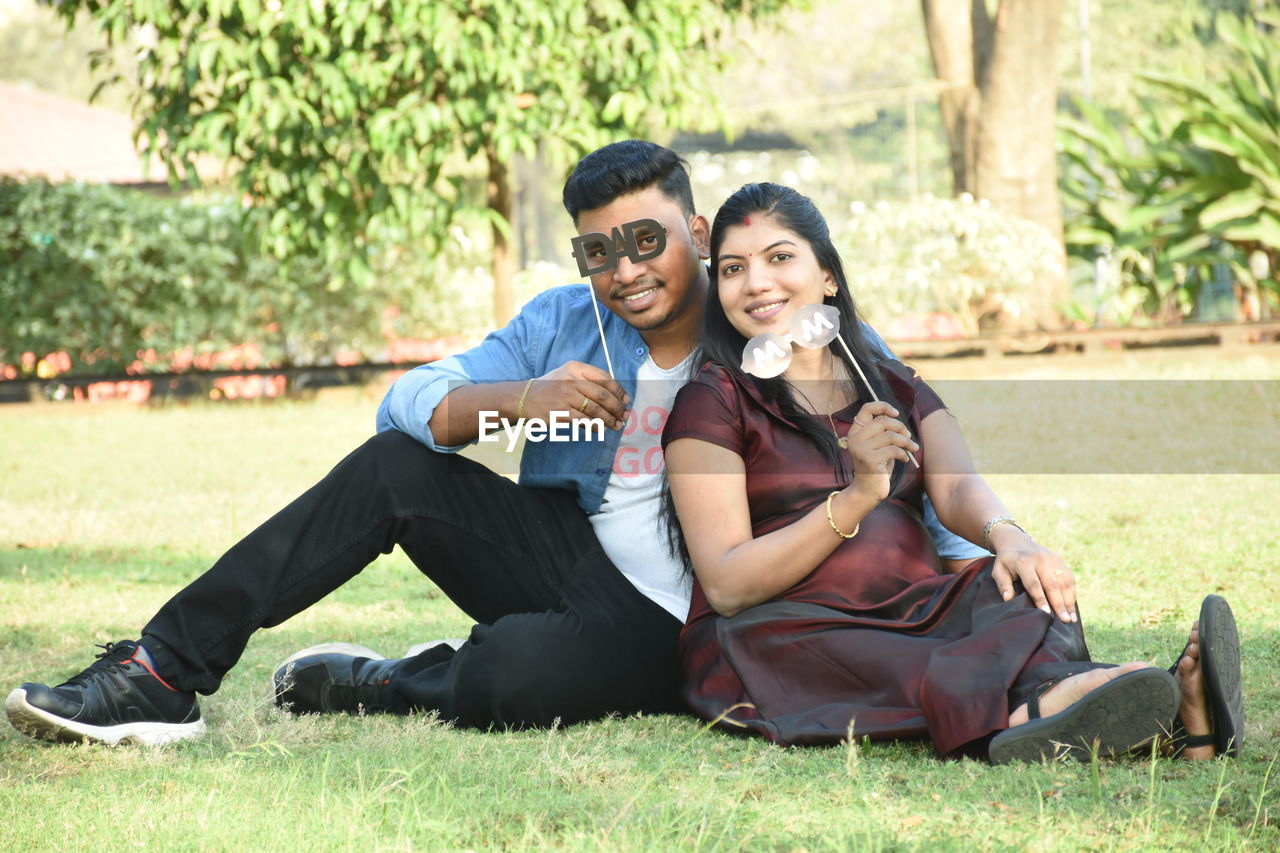 Portrait of a smiling young couple