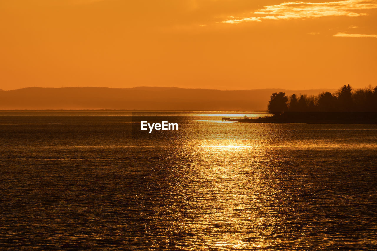 Sunset over lac saint-jean