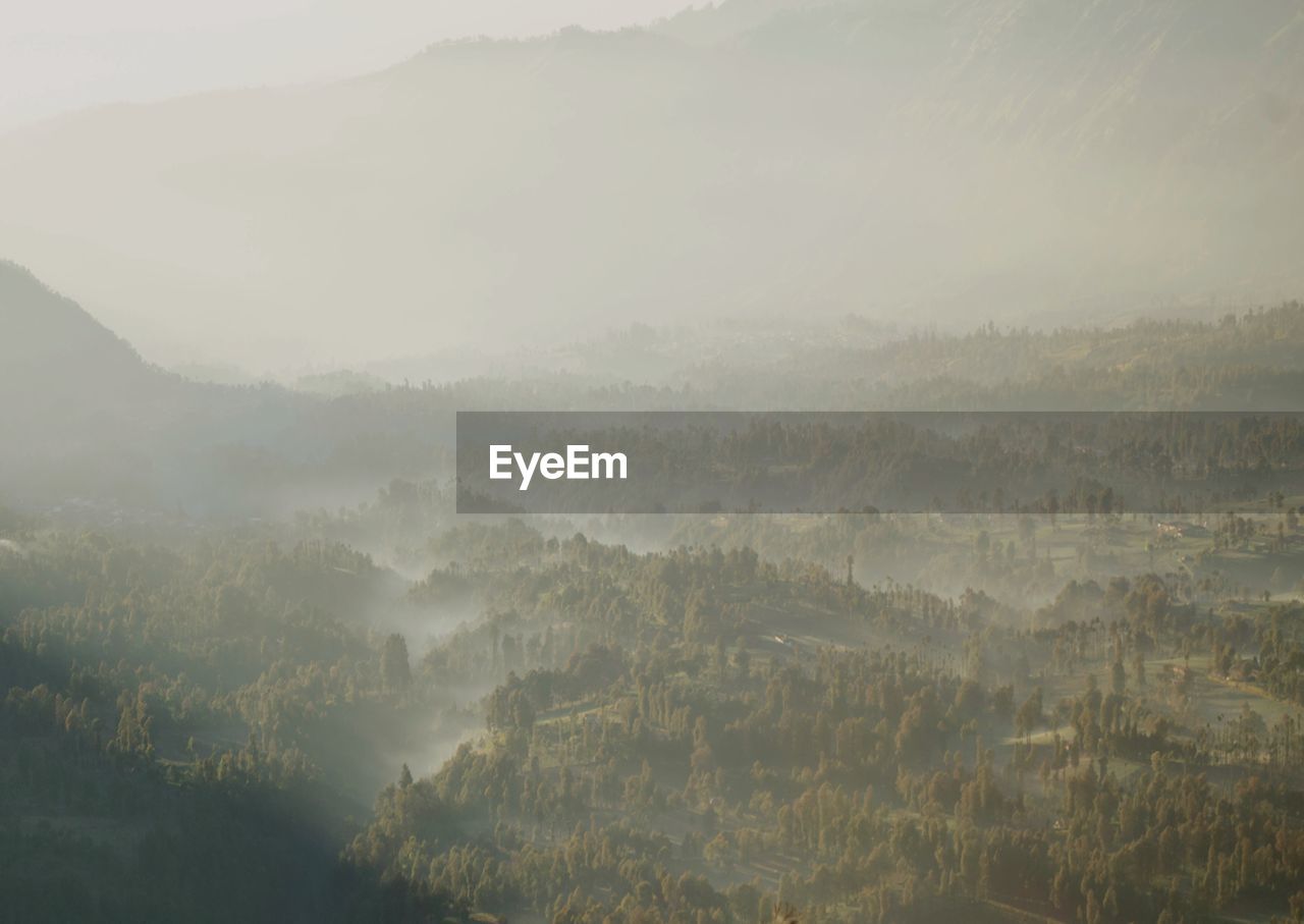 High angle view of landscape against sky