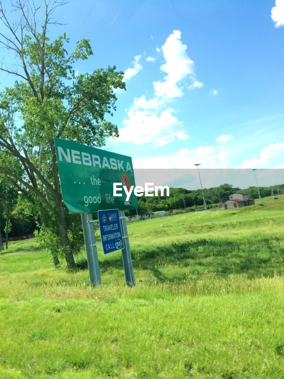 View of road sign