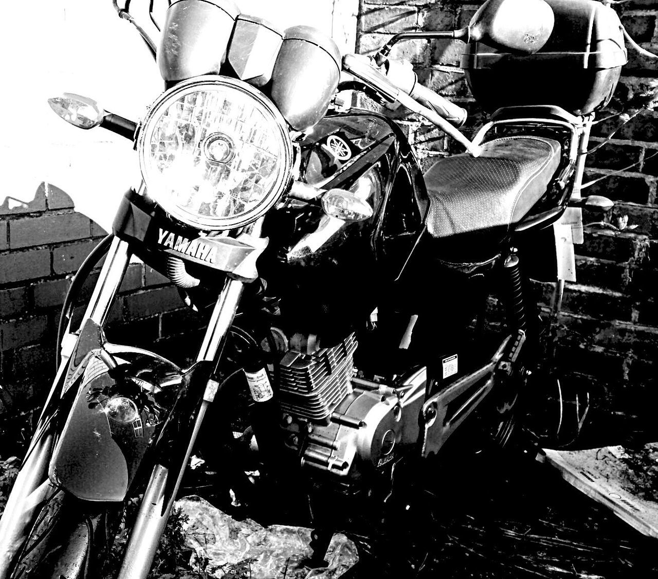 motorcycle, transportation, land vehicle, mode of transport, stationary, high angle view, scooter, outdoors, day, men, speedometer, one person, biker, close-up