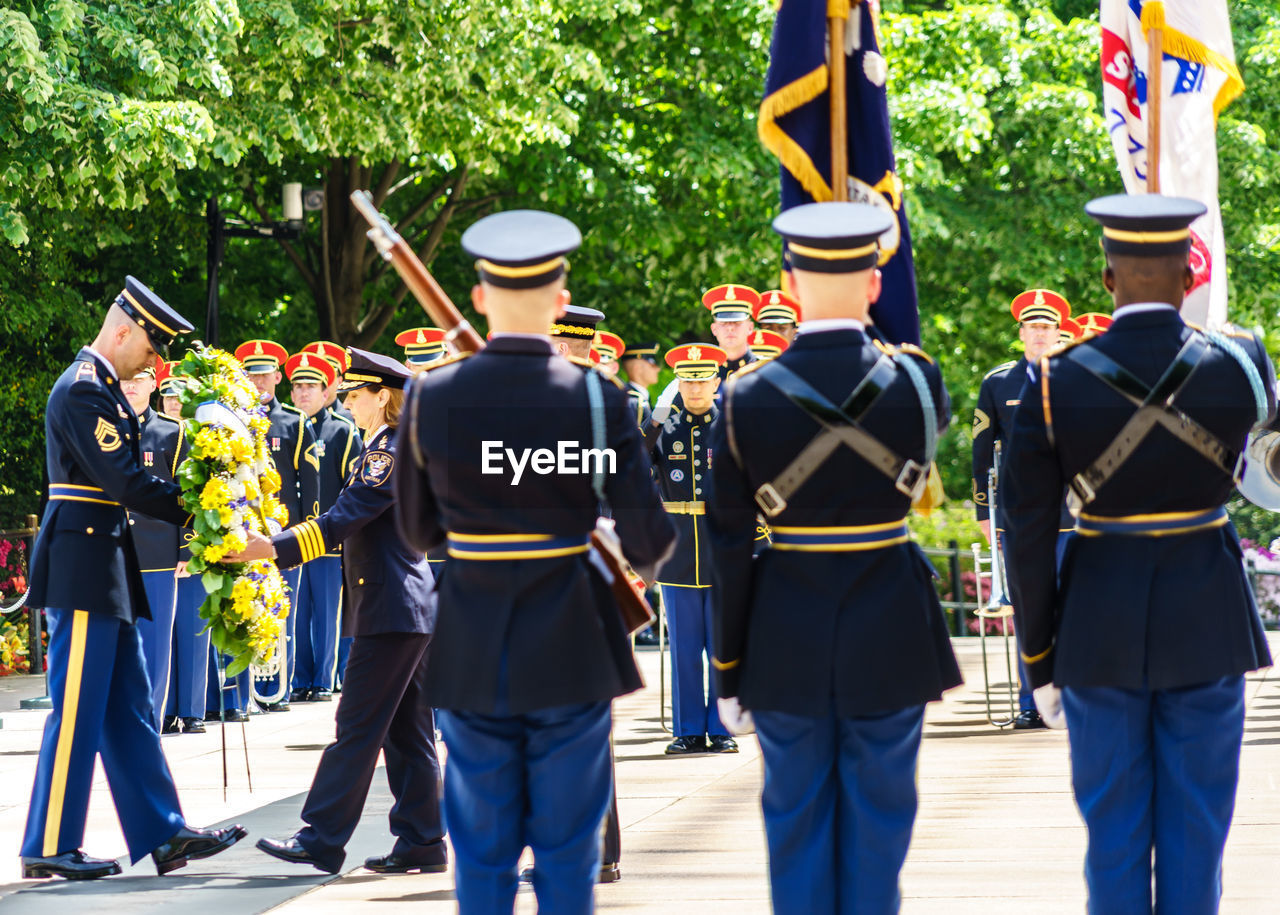 Soldiers at arlington national cemetery