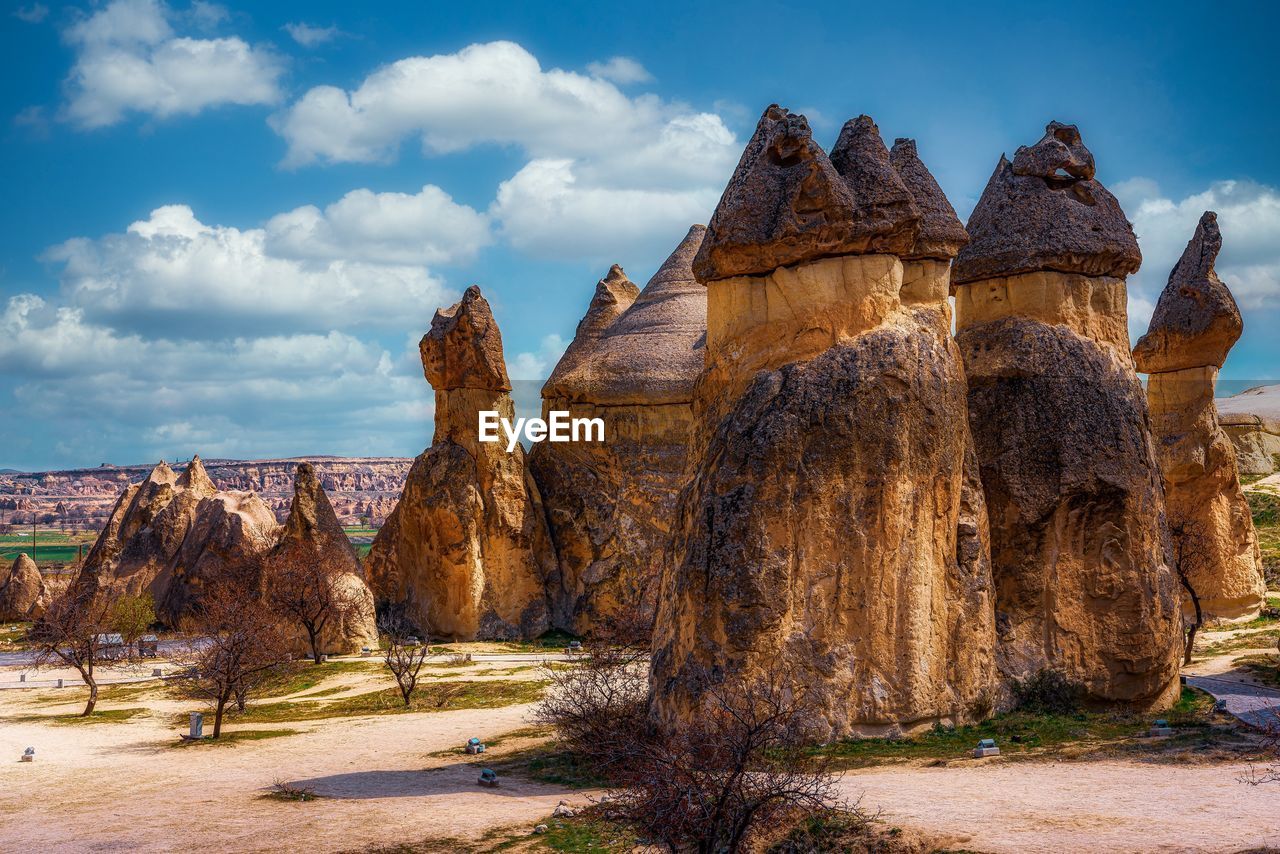 ROCK FORMATIONS IN SUNLIGHT