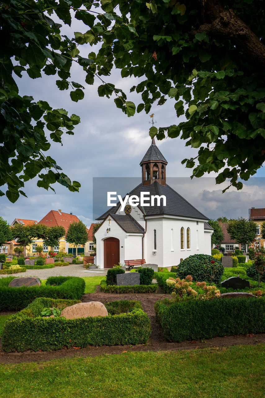 View of cemetery in holm in schleswig, germany.