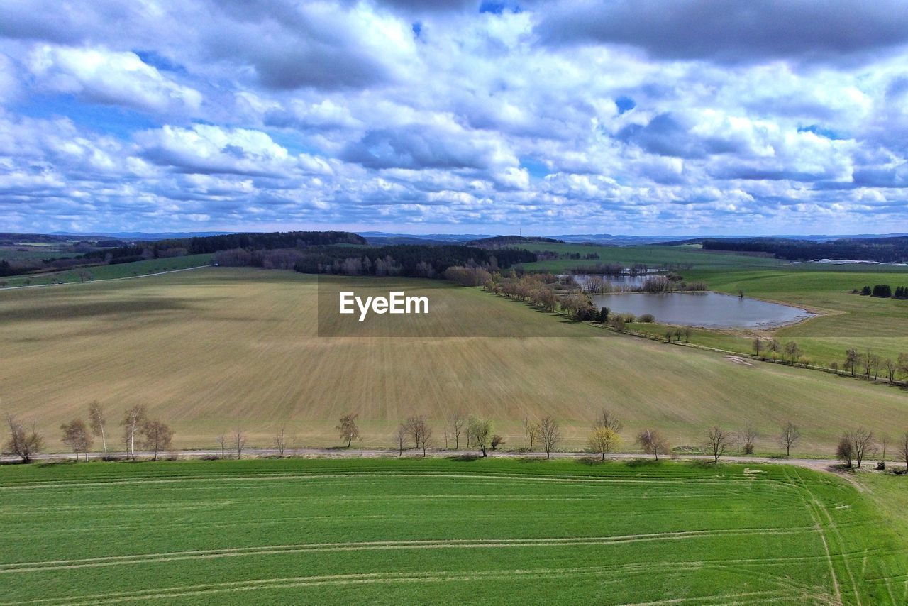 AGRICULTURAL FIELD AGAINST SKY