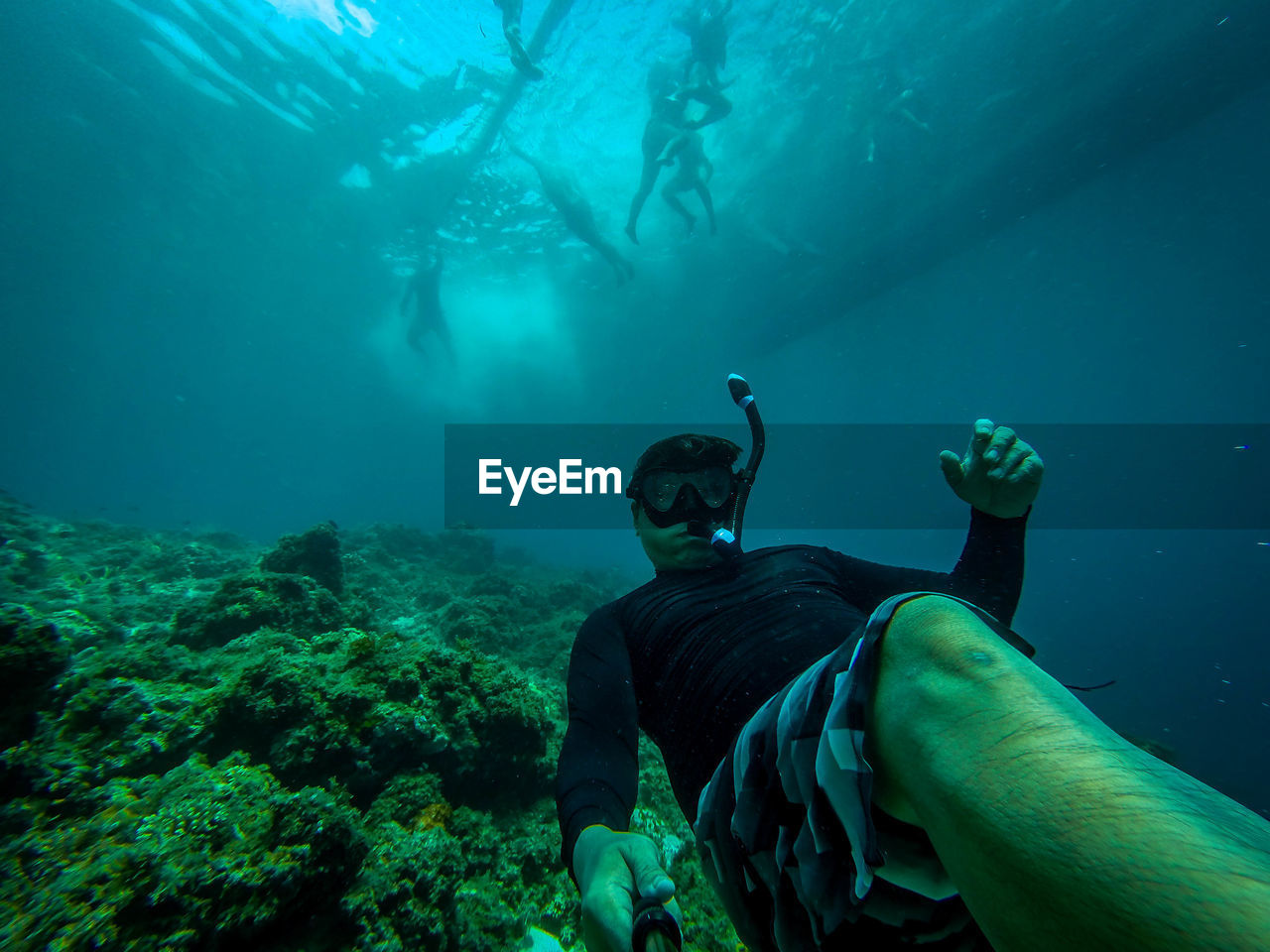 Man snorkeling in sea