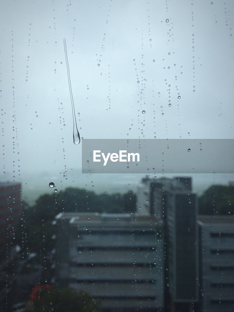 Close-up of water drops on glass