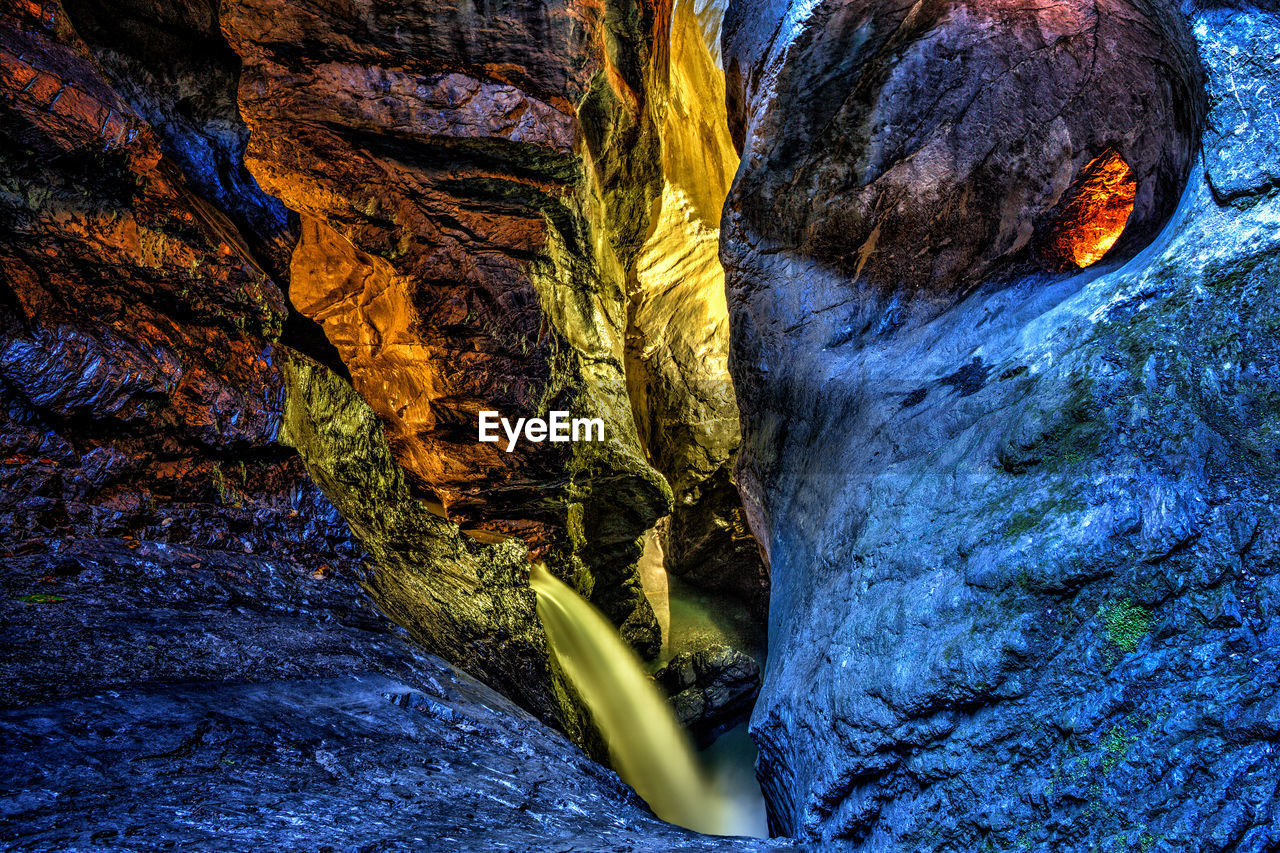 Underground waterfall trümmelbach falls switzerland.