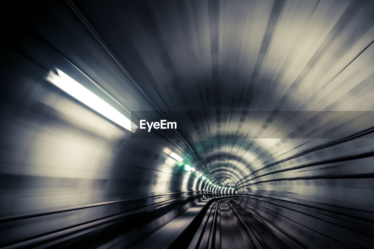 LIGHT TRAILS IN TUNNEL