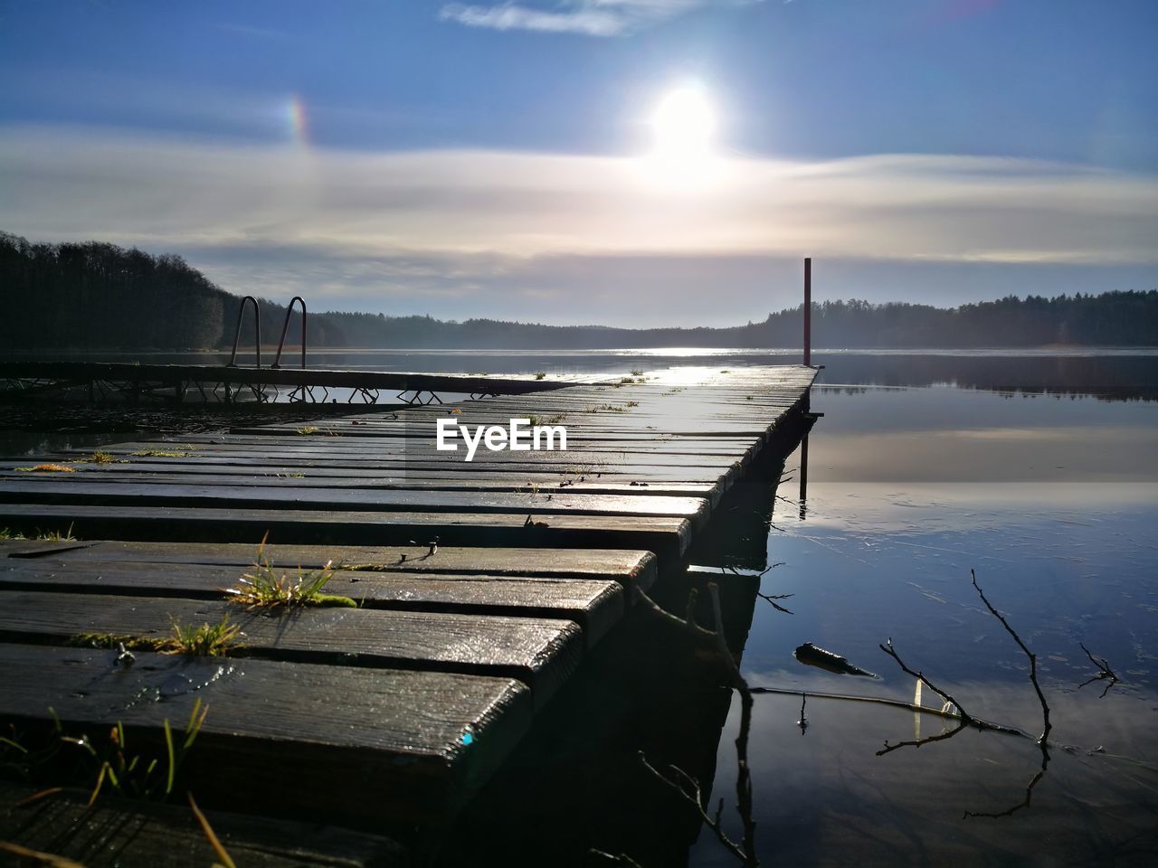 LAKE AGAINST SKY DURING SUNSET