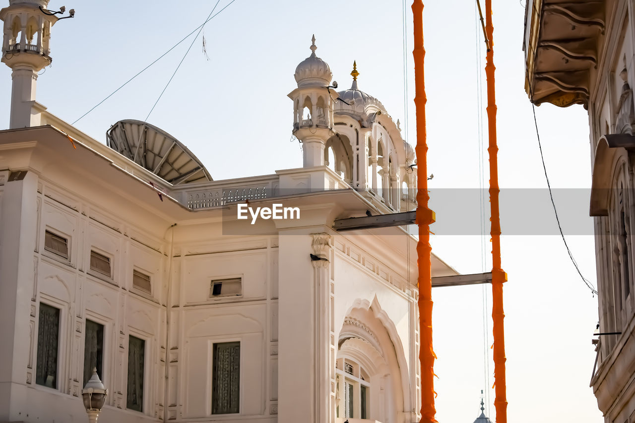 View of details of architecture inside golden temple - harmandir sahib in amritsar, punjab, india