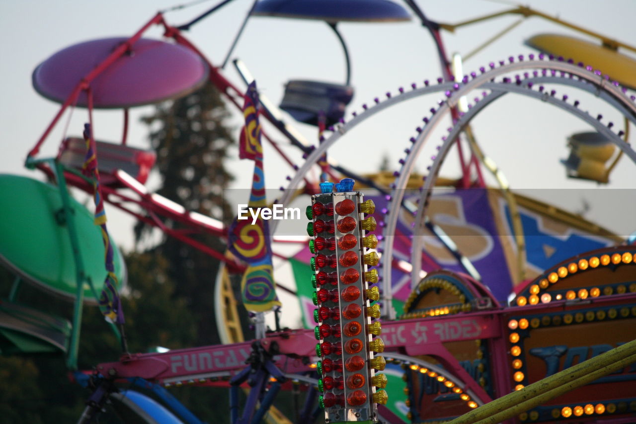 Close-up of amusement park ride