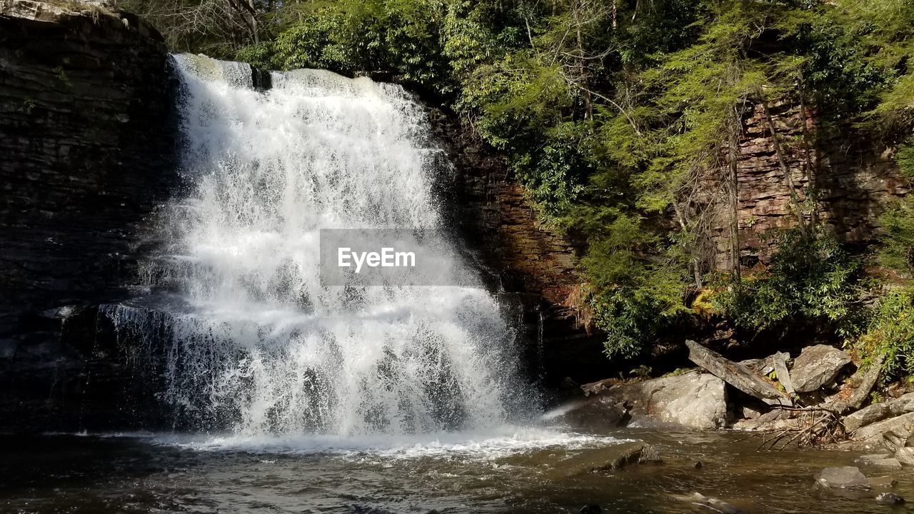 SCENIC VIEW OF WATERFALL