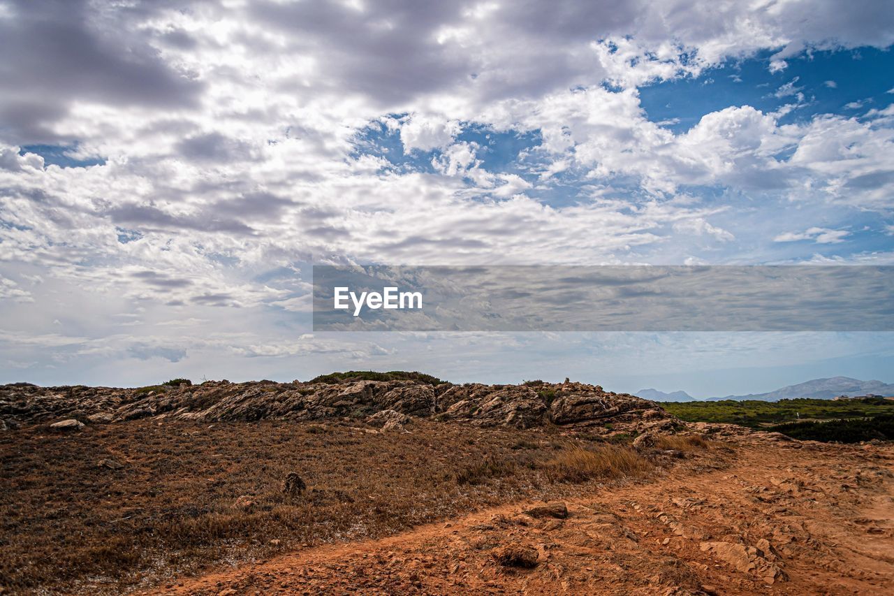 SCENIC VIEW OF LANDSCAPE AND MOUNTAIN AGAINST SKY