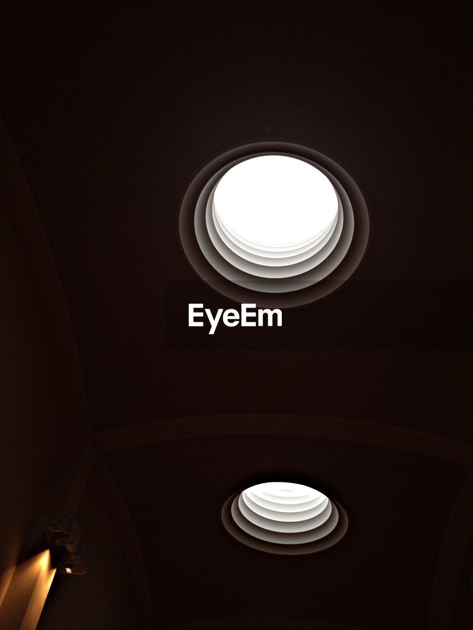 Close-up of lights in ceiling