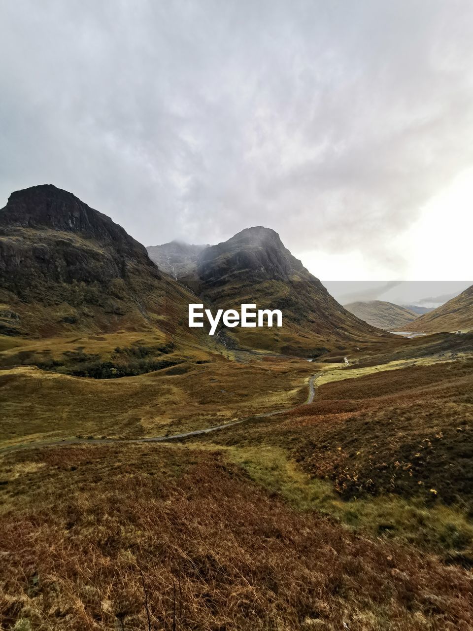 SCENIC VIEW OF LANDSCAPE AND MOUNTAINS AGAINST SKY