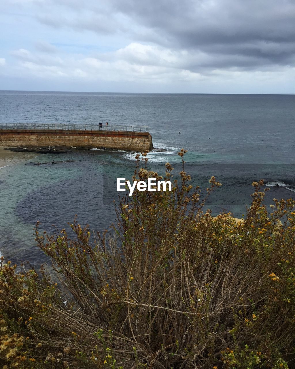 VIEW OF SEA AGAINST CLOUDY SKY