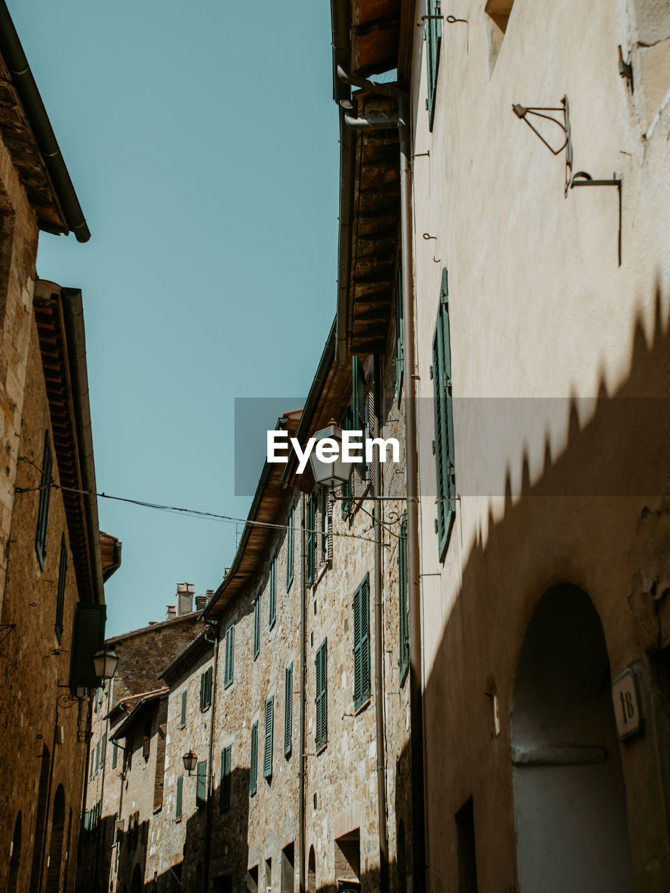 Low angle view of buildings against sky