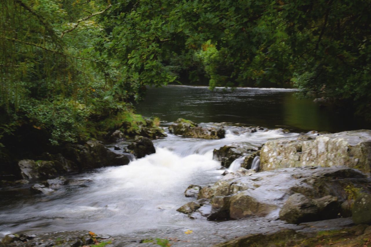 SCENIC VIEW OF RIVER FLOWING THROUGH ROCKS