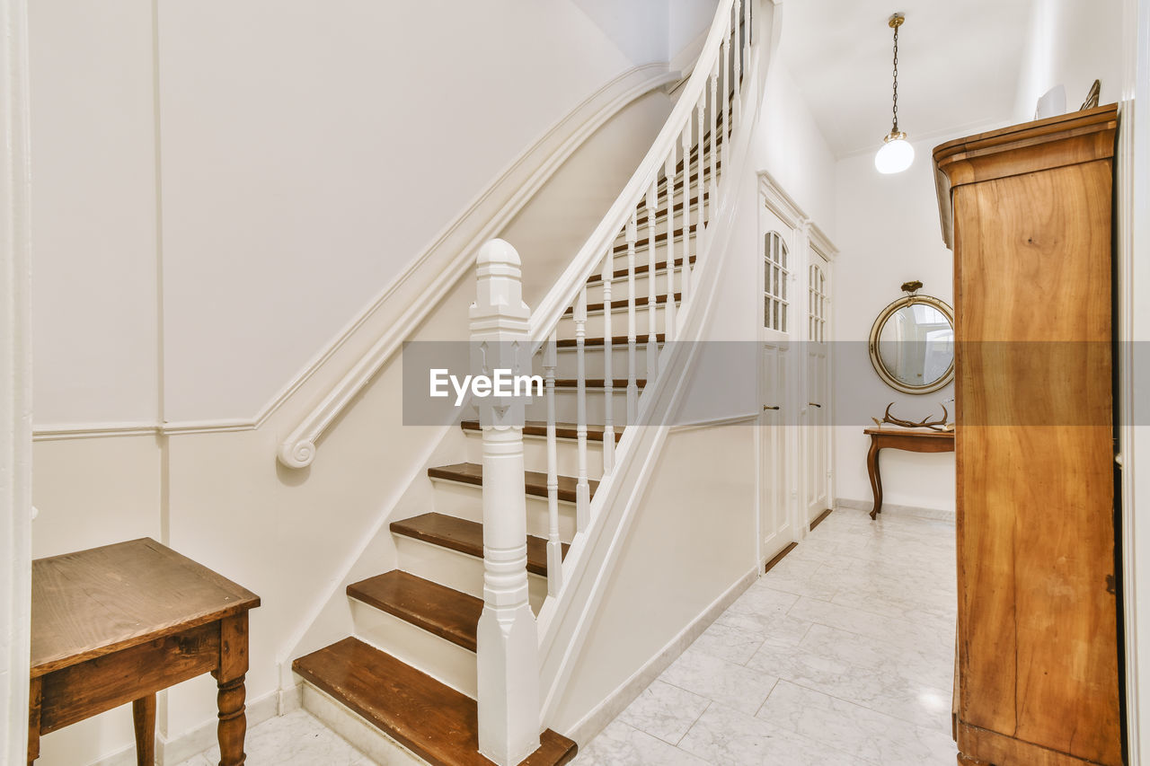 low angle view of staircase in building