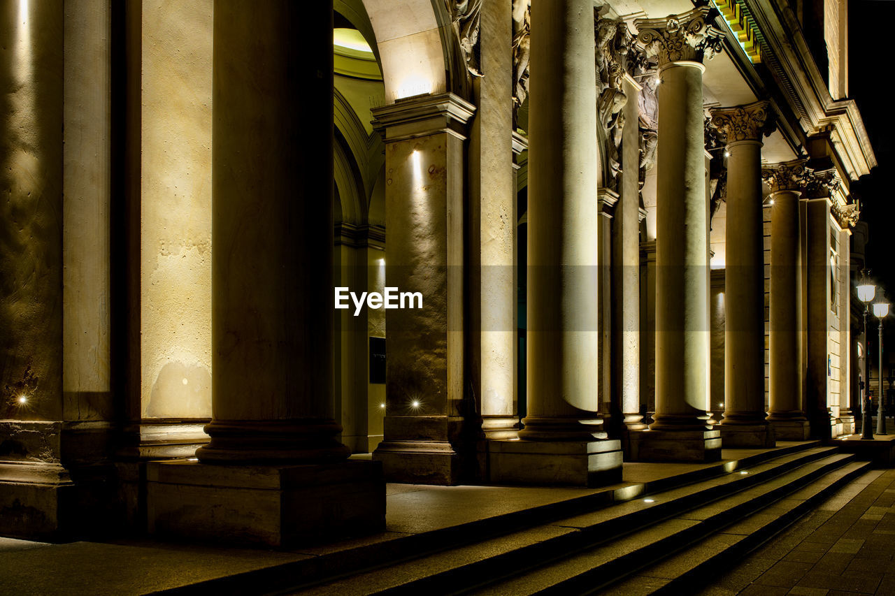 CORRIDOR OF BUILDING WITH COLONNADE