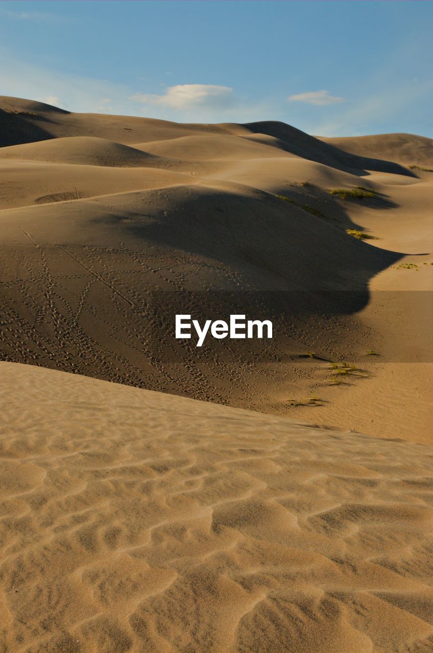 Idyllic shot of sand dunes in desert