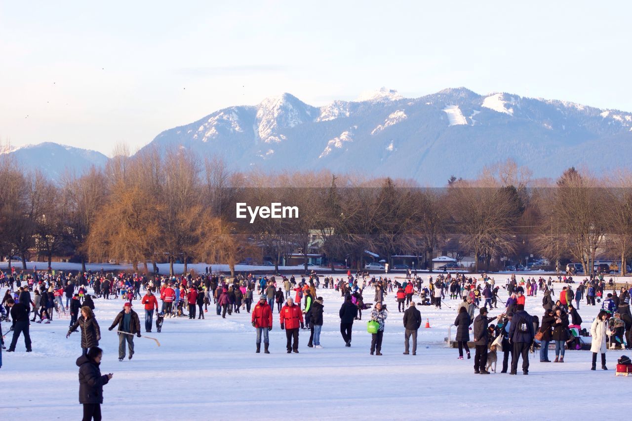 Group of people on ice